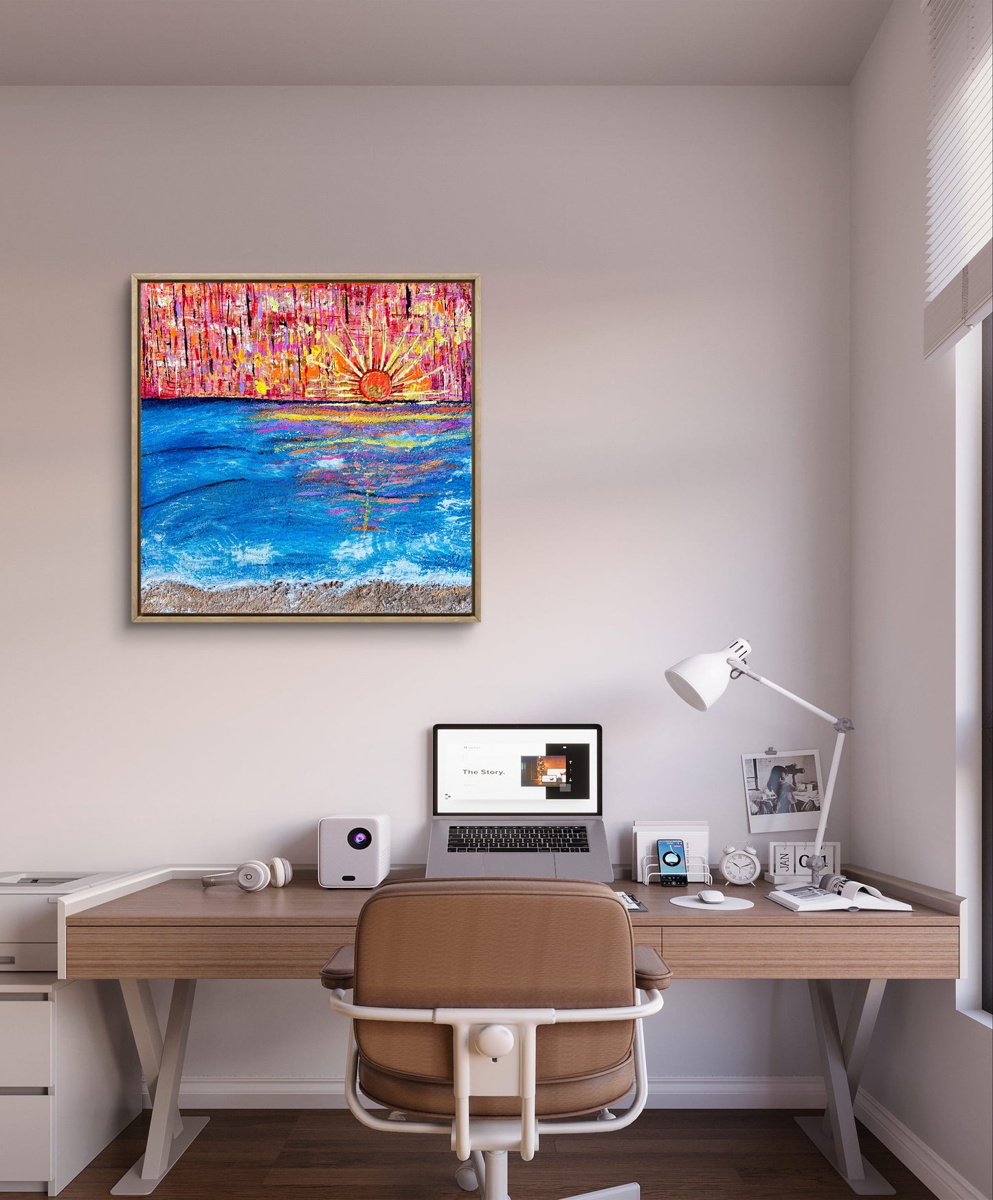 Fiery Sunset Over the Pacific