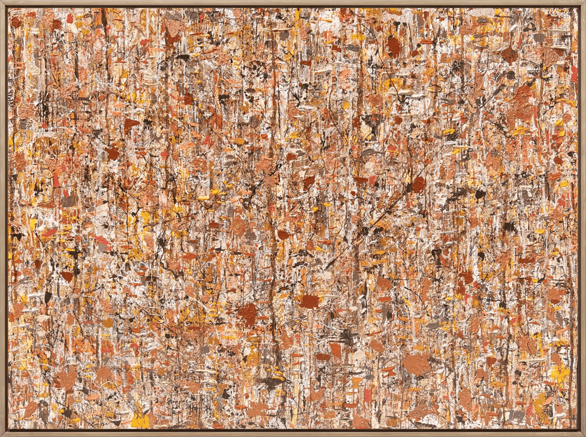 Autumn Leaves original abstract acrylic painting by Giuseppina Graziano