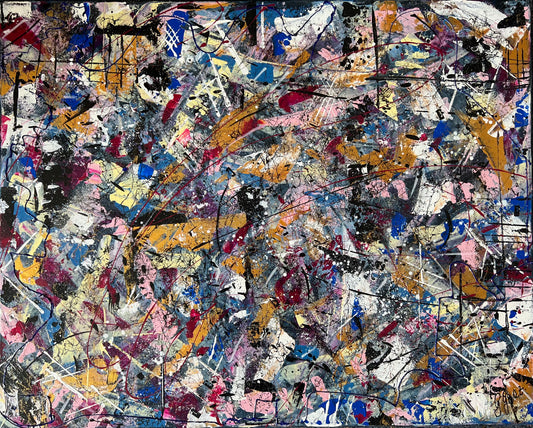 Nebulous original abstract acrylic painting by Giuseppina Graziano