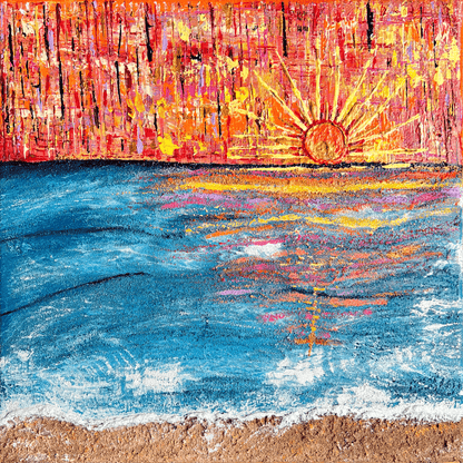 Fiery Sunset Over the Pacific