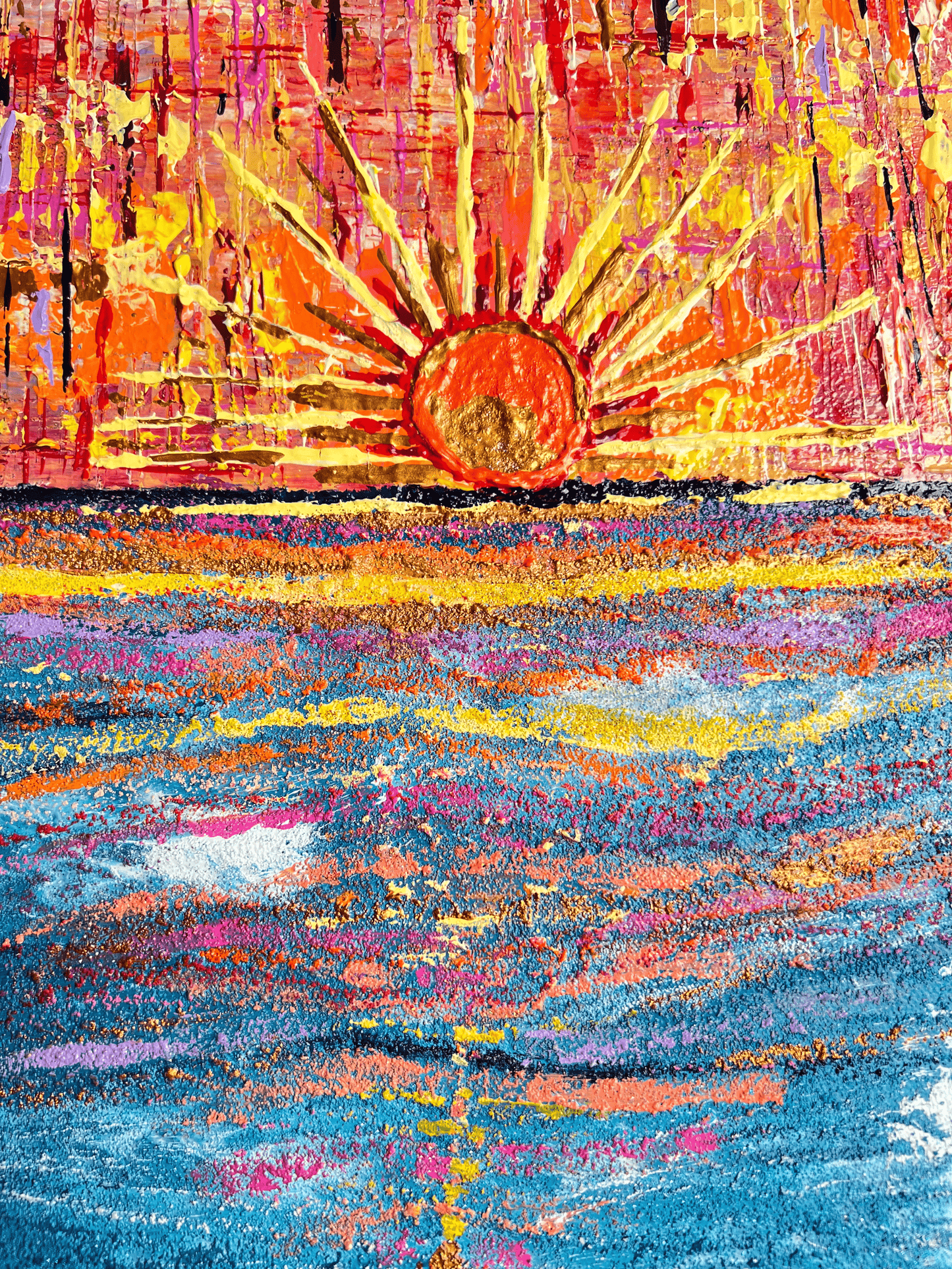 Fiery Sunset Over the Pacific