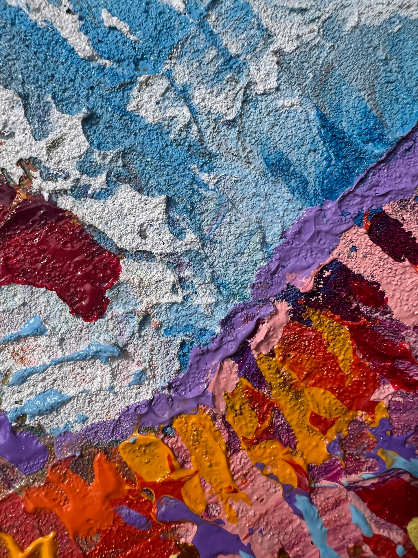 Crimson sunset over rippling blue