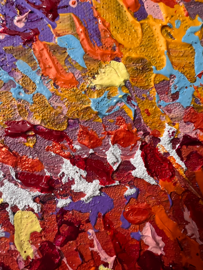 Crimson sunset over rippling blue