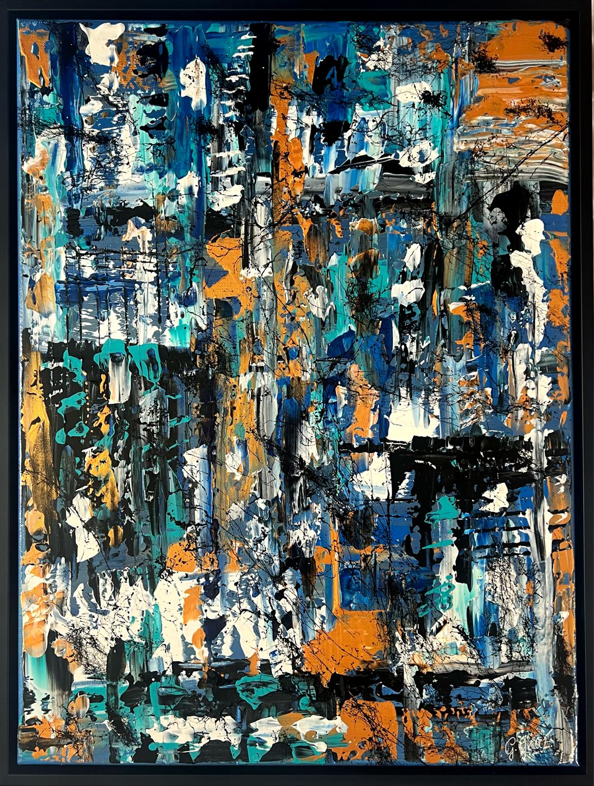 The Abyss of Your Soul original abstract acrylic painting by Giuseppina Graziano