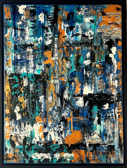 The Abyss of Your Soul original abstract acrylic painting by Giuseppina Graziano