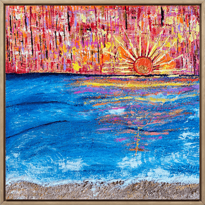 Fiery Sunset Over the Pacific