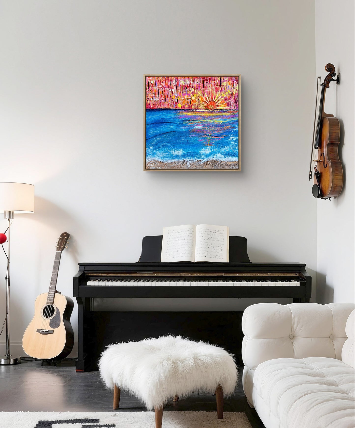 Fiery Sunset Over the Pacific